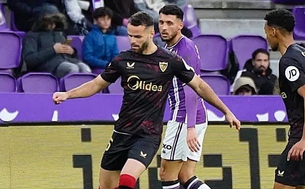 Ramón Martínez, el día de su debut en Primera, en el Estadio José Zorrilla la pasada temporada.